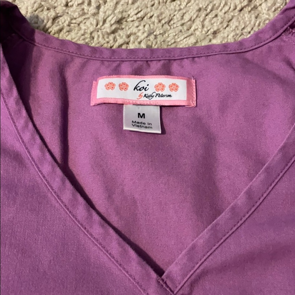 Koi purple scrub top
